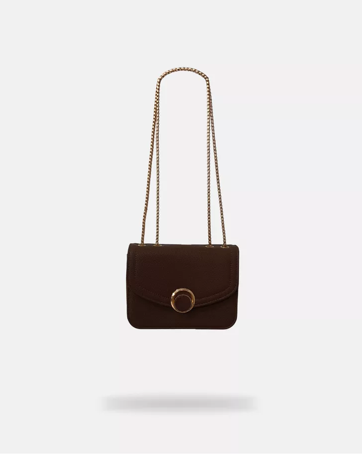 Bolsa Transversal Media Bruna - Marrom