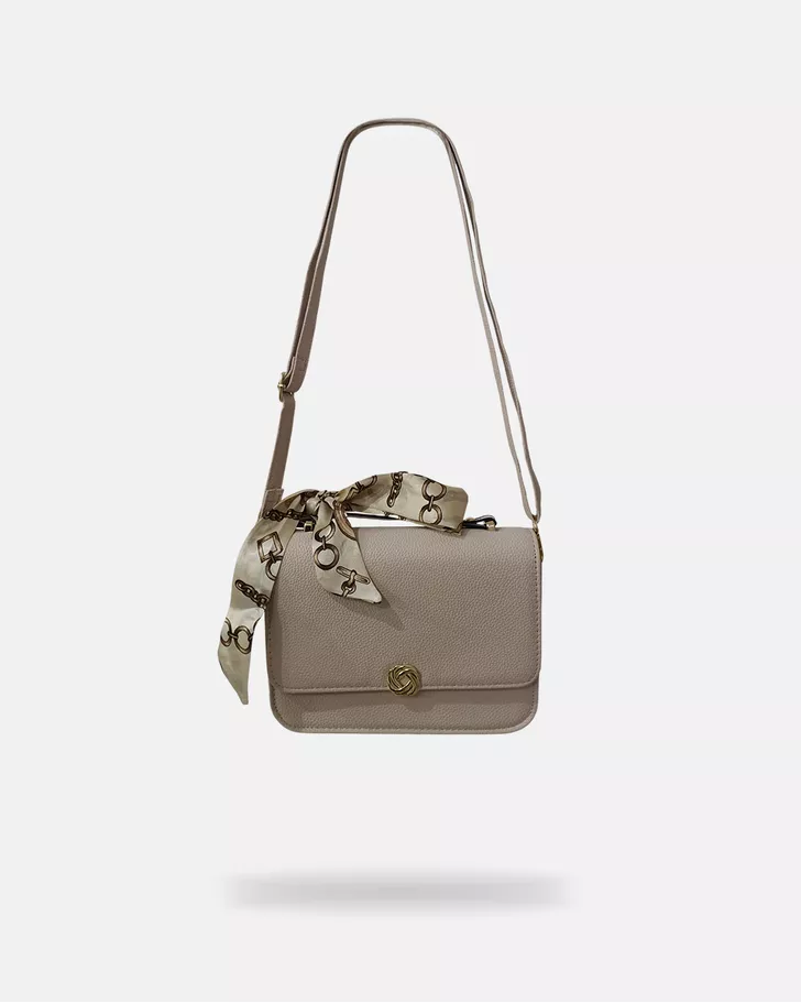 Bolsa Transversal Grande com Laço Amélia - Off White