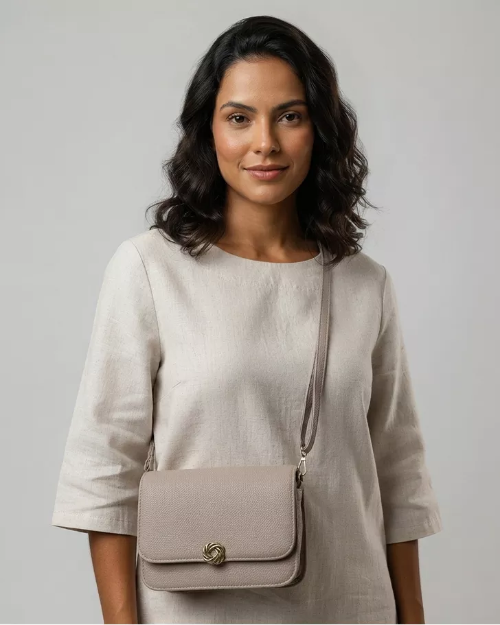 Bolsa Transversal Média Amélia - Off White