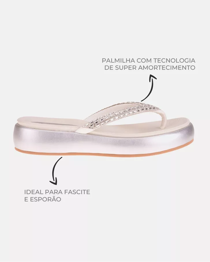 Chinelo Kalmia - Prata