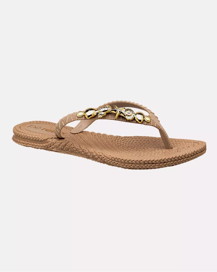 Chinelo Hibisco - Taupe
