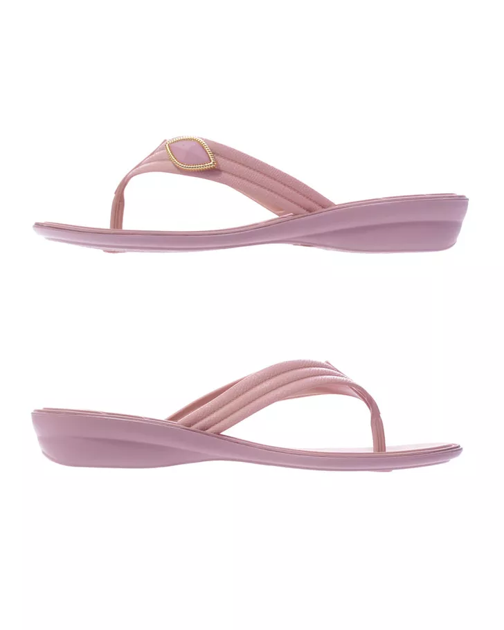 Chinelo Flat Orquídea - Rosa Mac