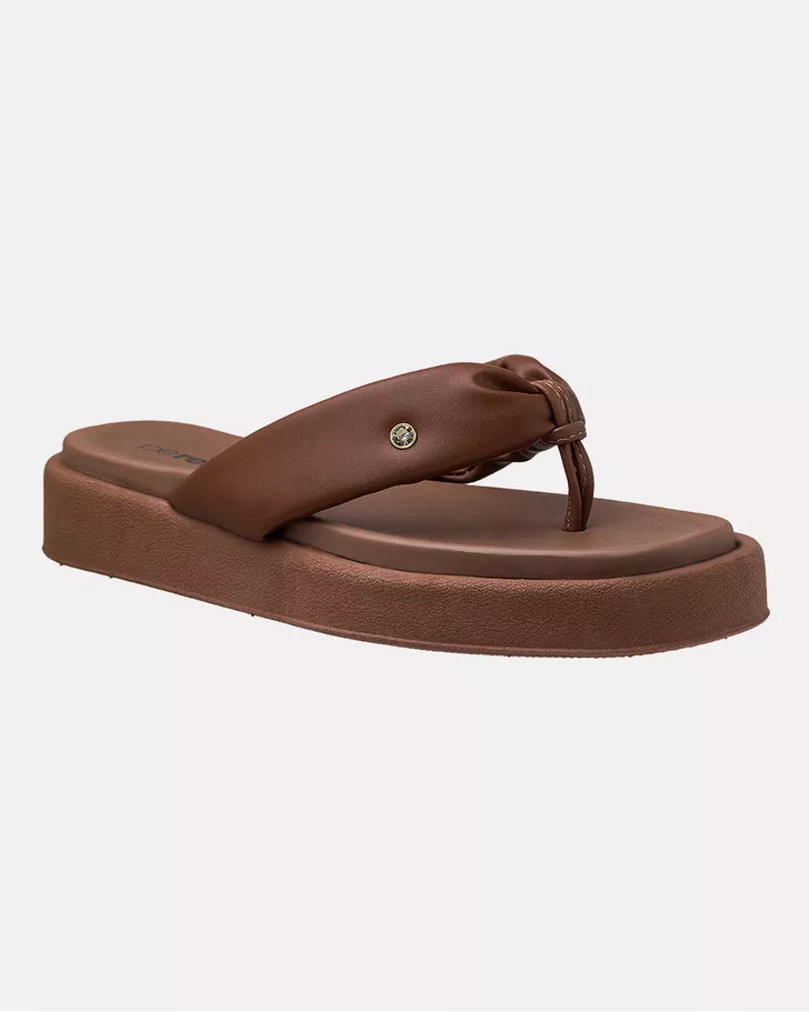 Chinelo Flat Lavanda - Nogueira
