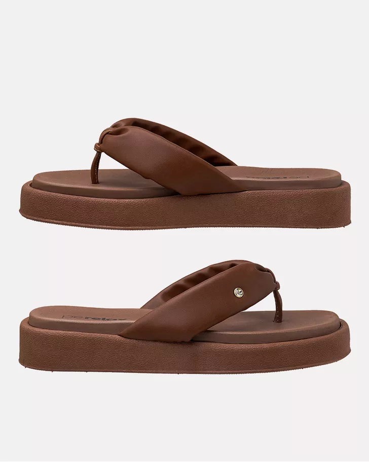 Chinelo Flat Lavanda - Nogueira