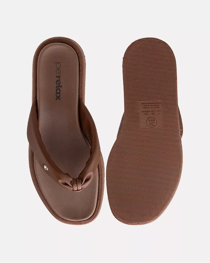 Chinelo Flat Lavanda - Nogueira