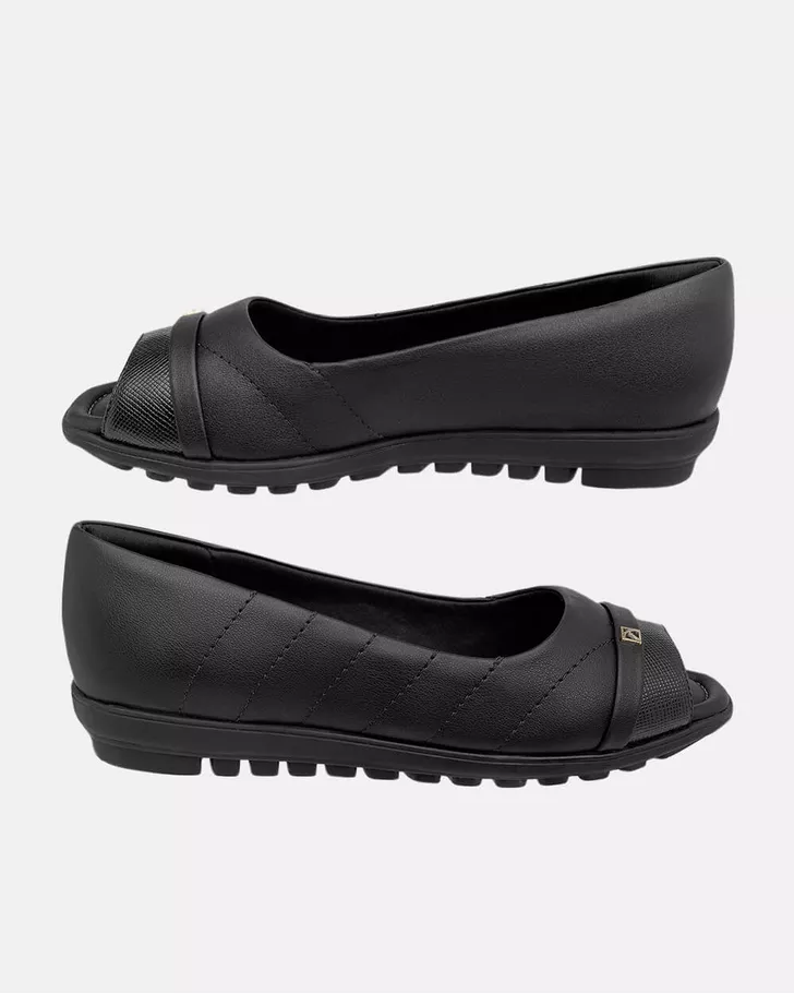 Sapato Ortopédico Aberto Tília - Preto