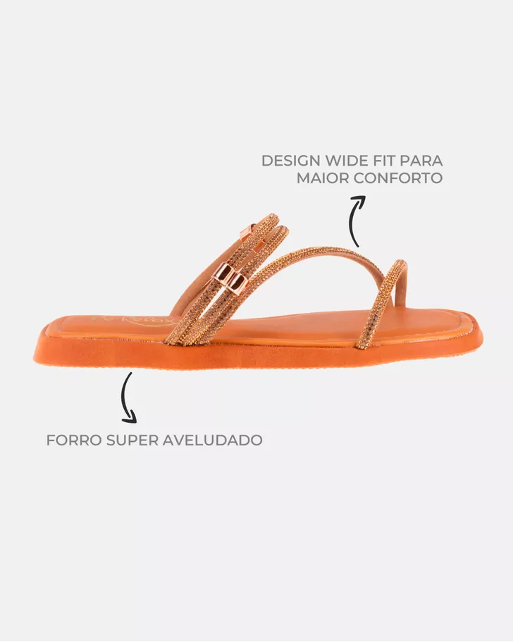 Rasteirinha Papete Alisso - Carvalho