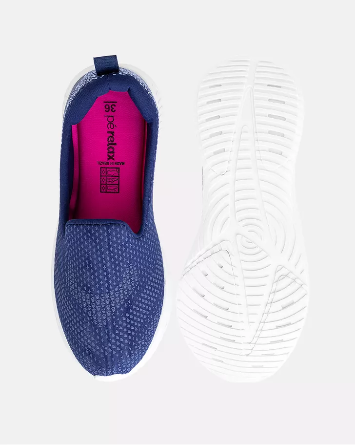 Slip On Peônia - Marinho / Azul