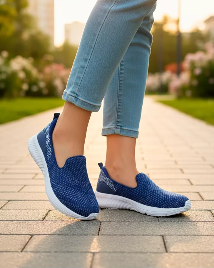 Slip On Peônia - Marinho / Azul