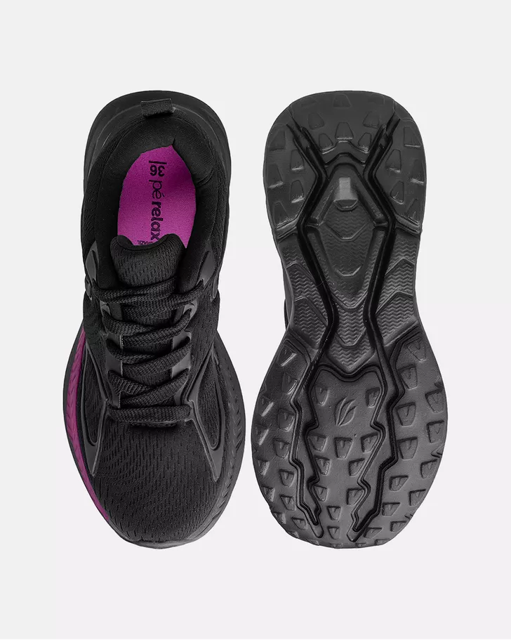 Tênis Pluma - Preto / Fucsia