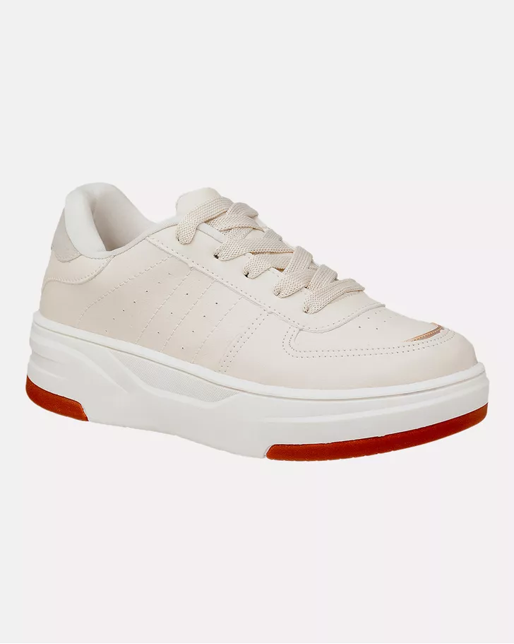 Sneaker Feminino Resedá - Off White | Pé Relax Calçados Confortáveis
