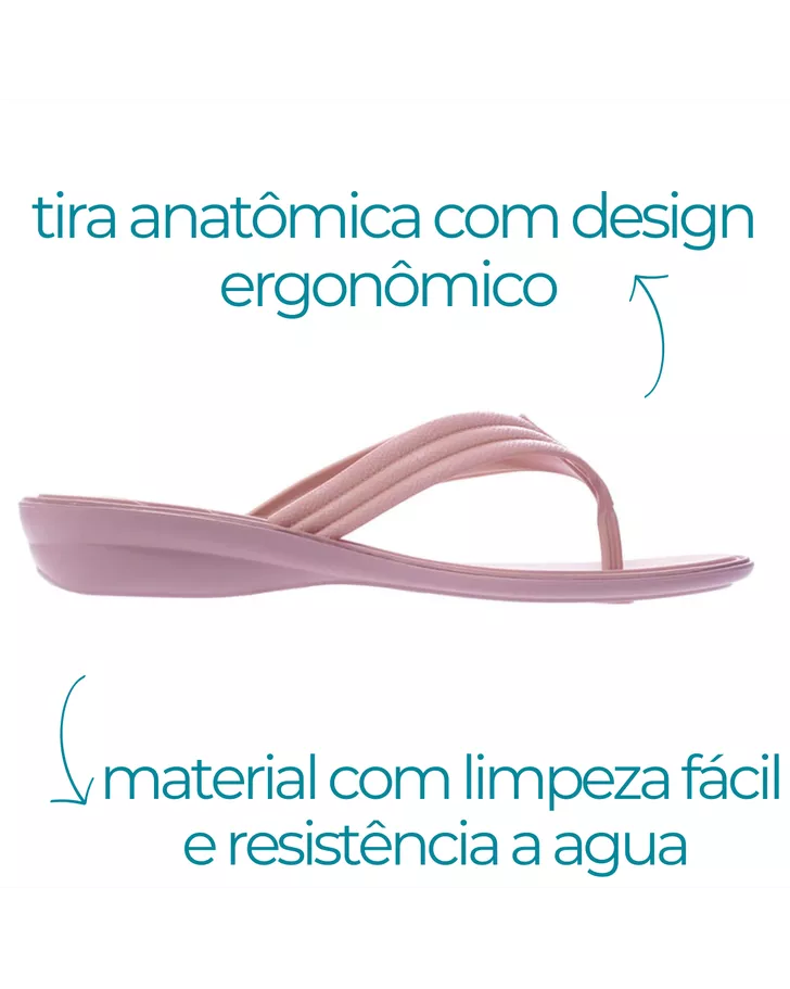 Chinelo Flat Orquídea - Rosa Mac