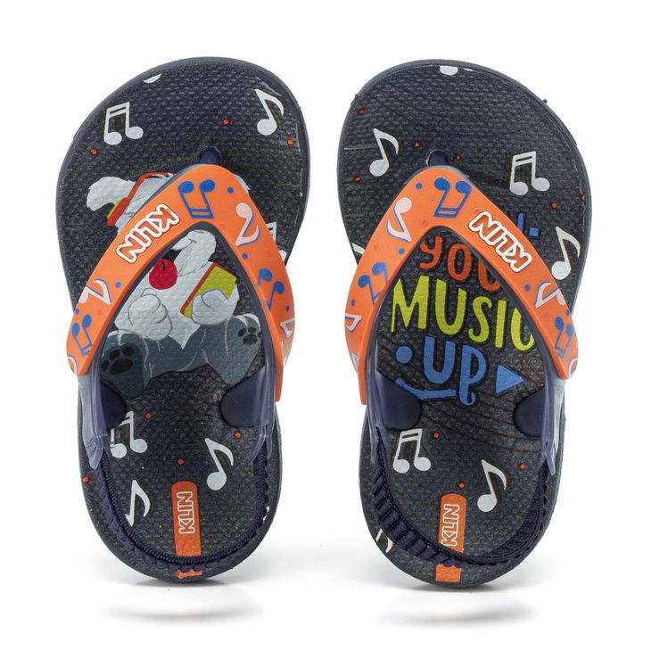 CHINELO KLIN 442131 MARINHO/LARANJA