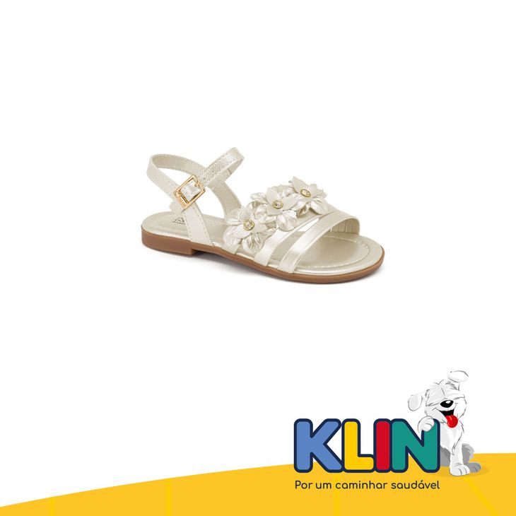 SANDALIA KLIN 177119 OFF WHITE PEROLIZADO