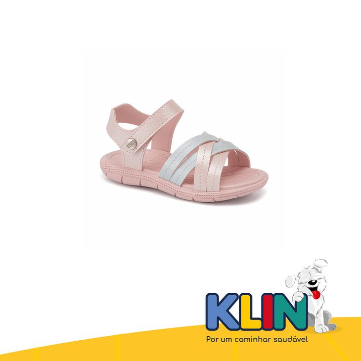 SANDALIA KLIN 171257 ROSA CLARO/AZUL CANDY