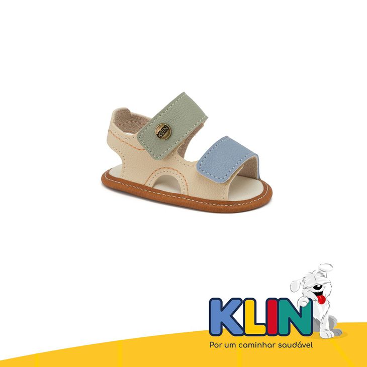 SANDALIA KLIN 361007 OFF WHITE/CARAMELO/VERDE