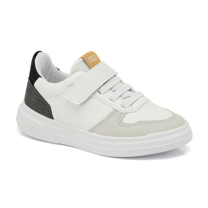 TENIS KLIN 355007 BRANCO/GRAFITE/OCRE