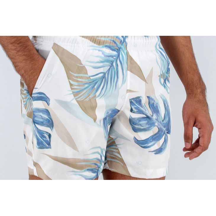 BERMUDA OGOCHI 4490003 BRANCO/AZUL/MARROM