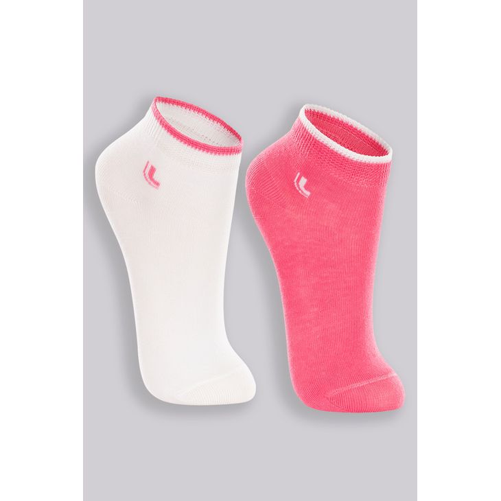 KIT C/2 MEIA LUPO 2835 BRANCO/ROSA