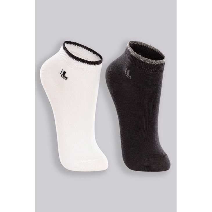 KIT C/2 MEIA LUPO 2835 BRANCA/PRETA