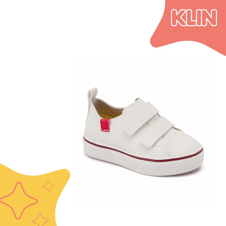 TENIS KLIN 259025 BRANCO/VERMELHO