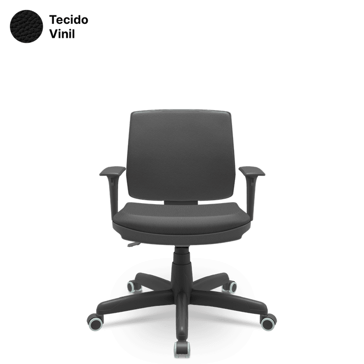 Cadeira Brizza Soft Executiva Vinil Giratória com Braços Reguláveis e Sistema BackPlax