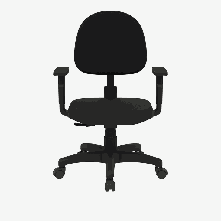 Cadeira Plaxmetal Executiva Giratória com Braços Reguláveis, Mecanismo Back System