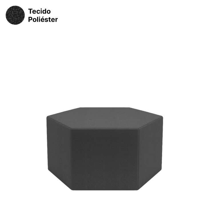Puff Alelo 05 Poliéster Formato Hexagonal Moderno e Versátil
