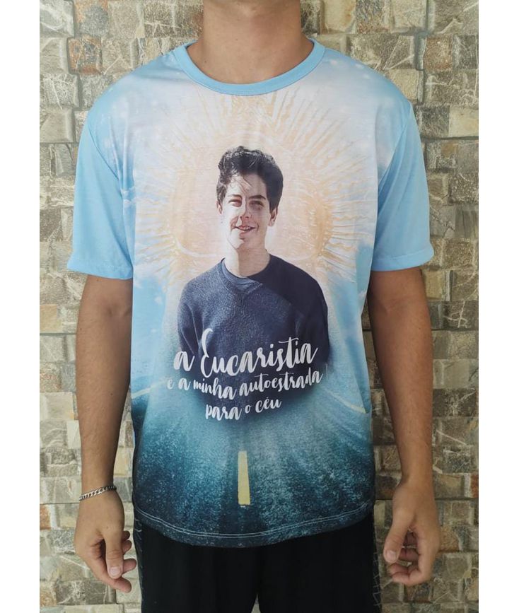 Camiseta beato Carlos Acutis G - Arcanjo São Miguel