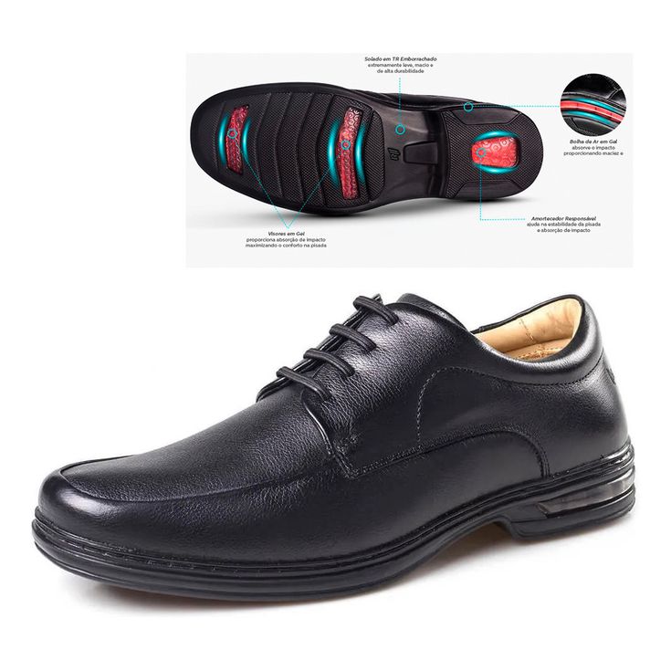 Sapato Masculino Rafarillo Conforto Extra Duo Tech... - Sapataria Web