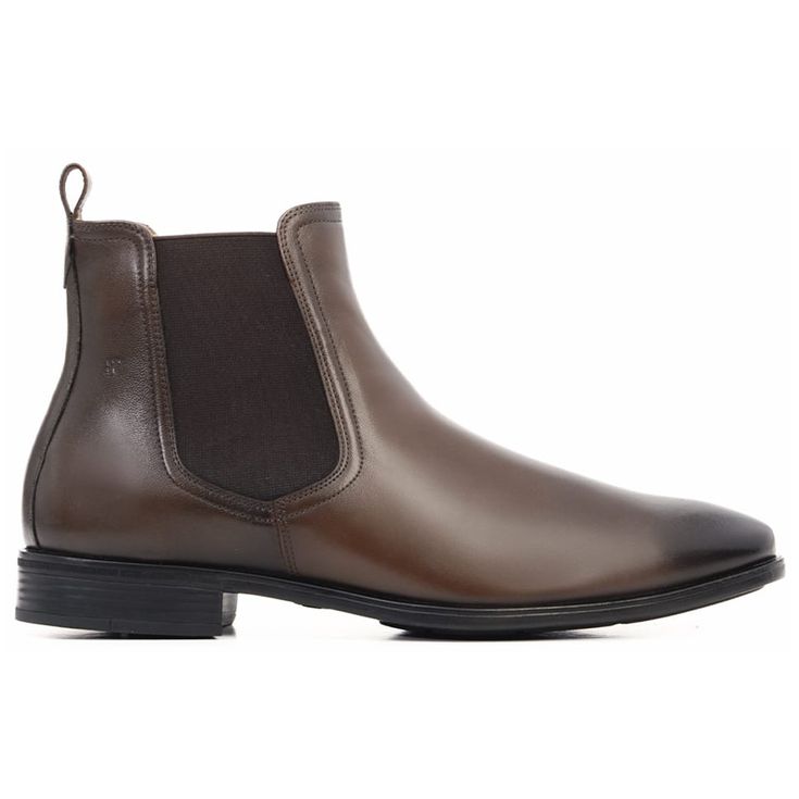 Bota Botina Masculina Social Em Couro Preto Marrom... - Sapataria Web