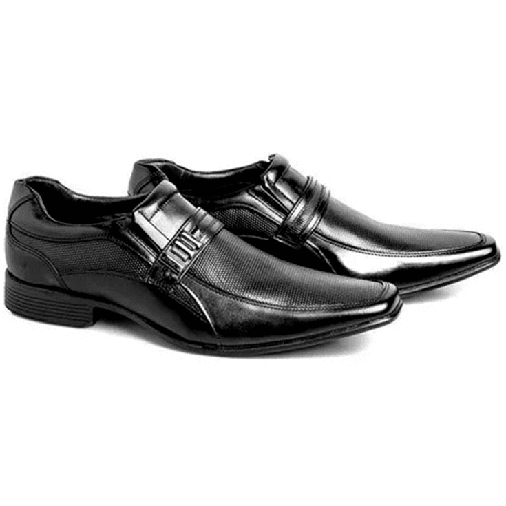 Sapato Social Masculino Rafarillo Em Couro Preto 3... - Sapataria Web