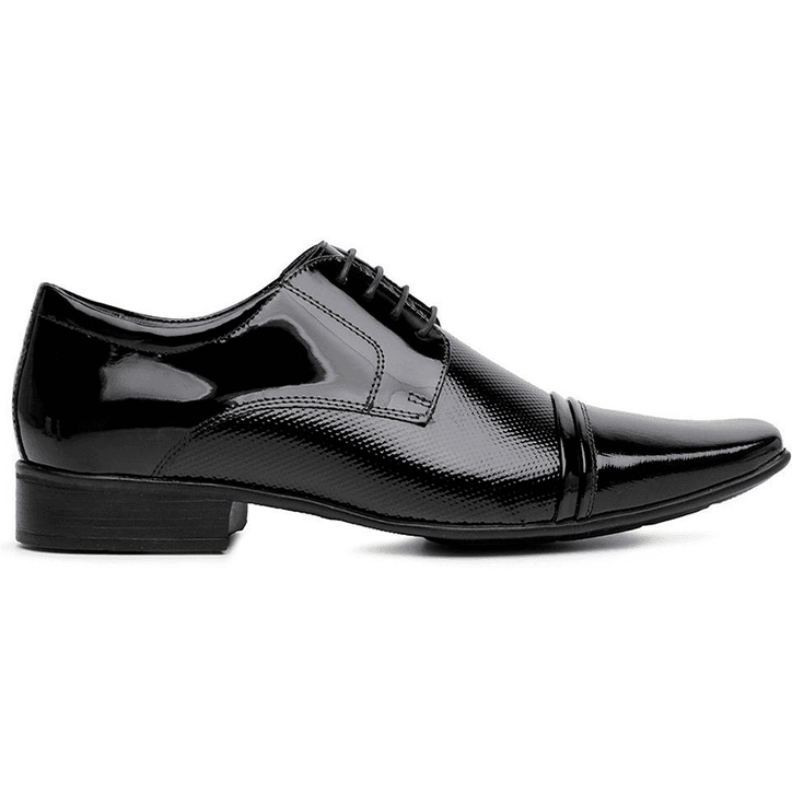 Sapato Social Masculino Jota Pe Em Couro Preto Ver... - Sapataria Web