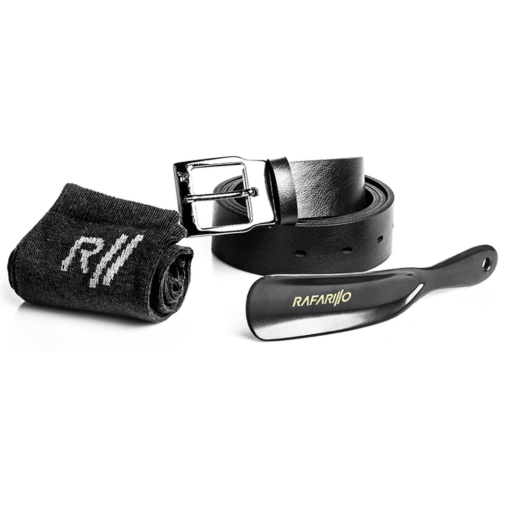 Kit Cinto Meia Calçadeira Rafarillo Ref.:KIT Preto - Sapataria Web