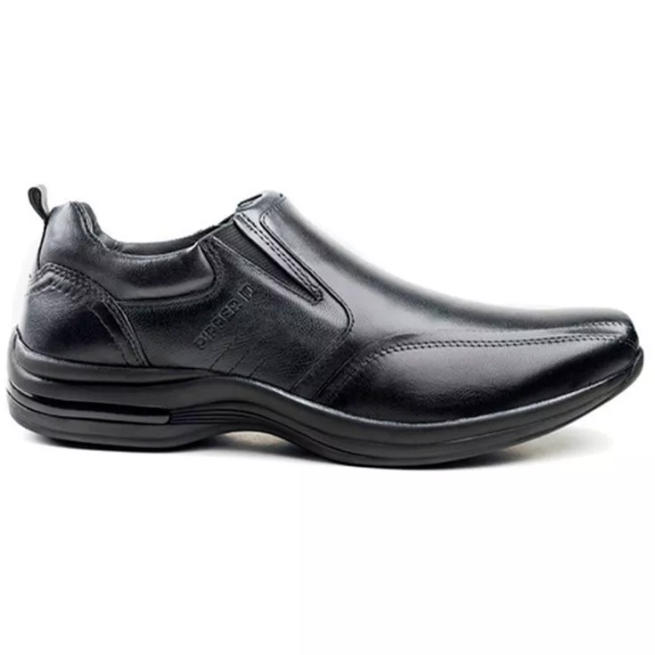 Sapato Social Masculino Pipper Em Couro Pelica Preto Airmove Preto