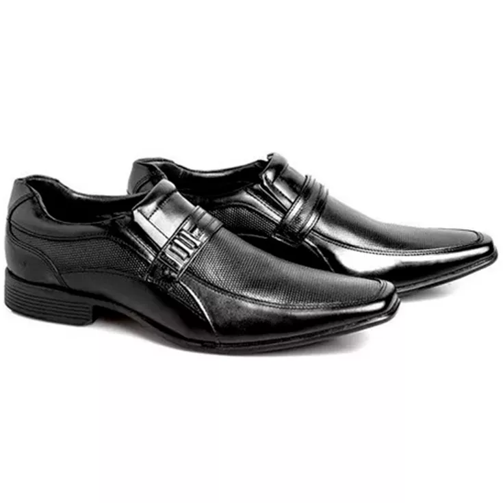 Sapato Social Masculino Rafarillo Em Couro Preto 3... - Sapataria Web