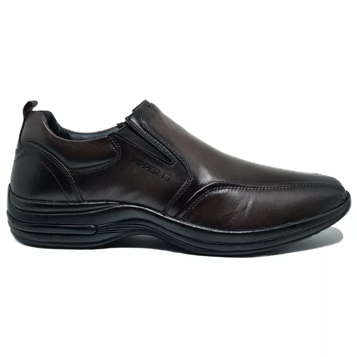 Sapato Social Masculino Pipper Couro Pelica Marrom... - Sapataria Web