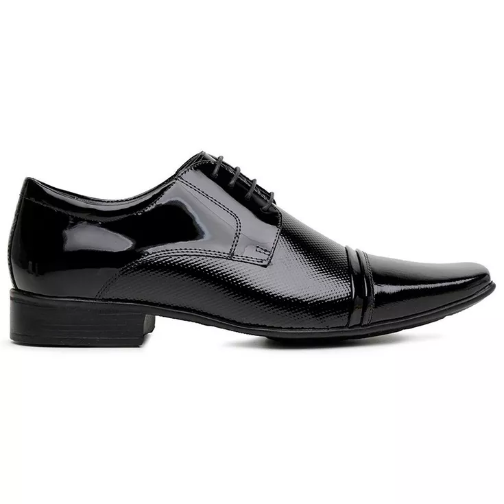 Sapato Social Masculino Jota Pe Em Couro Preto Ver... - Sapataria Web