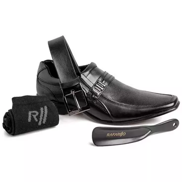 Sapato Social Rafarillo Em Couro Preto Original Ki... - Sapataria Web