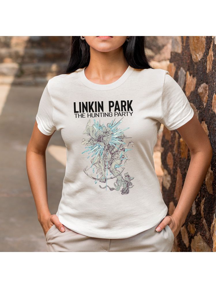 Camiseta Algodão Branca Linkin Park