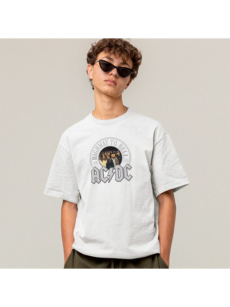 Camiseta Algodão Branca ACDC - Bronzo