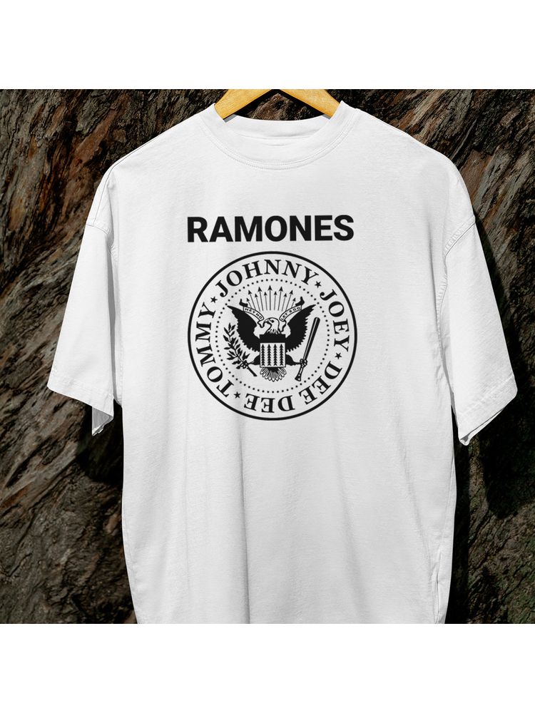 Camiseta Algodão Branca Ramones