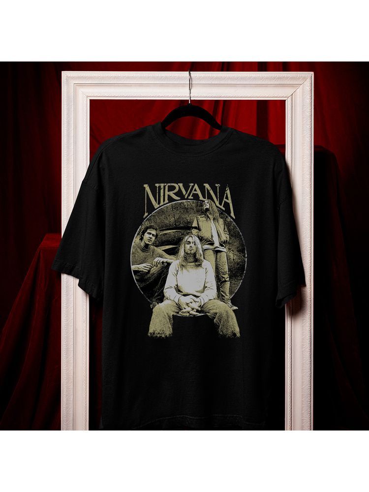 Camiseta Algodão Preta Nirvana