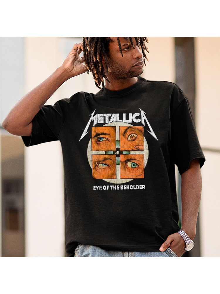 Camiseta Algodão Preta Metall... - Bronzo