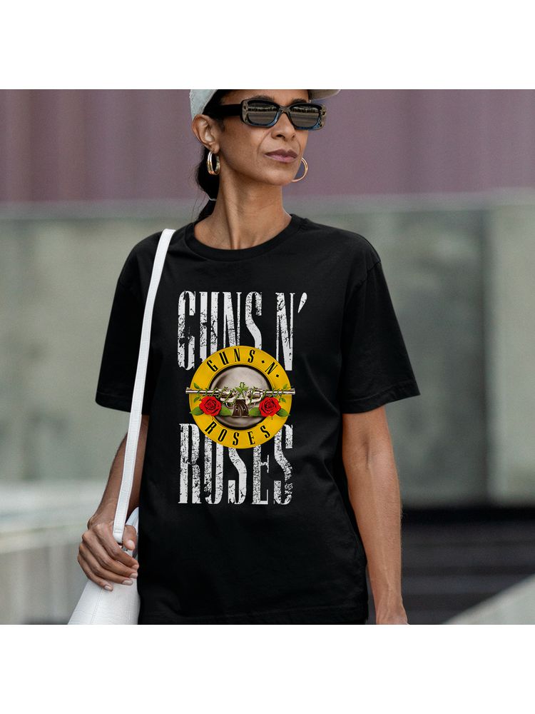 Camiseta Algodão Preta Guns n' Roses
