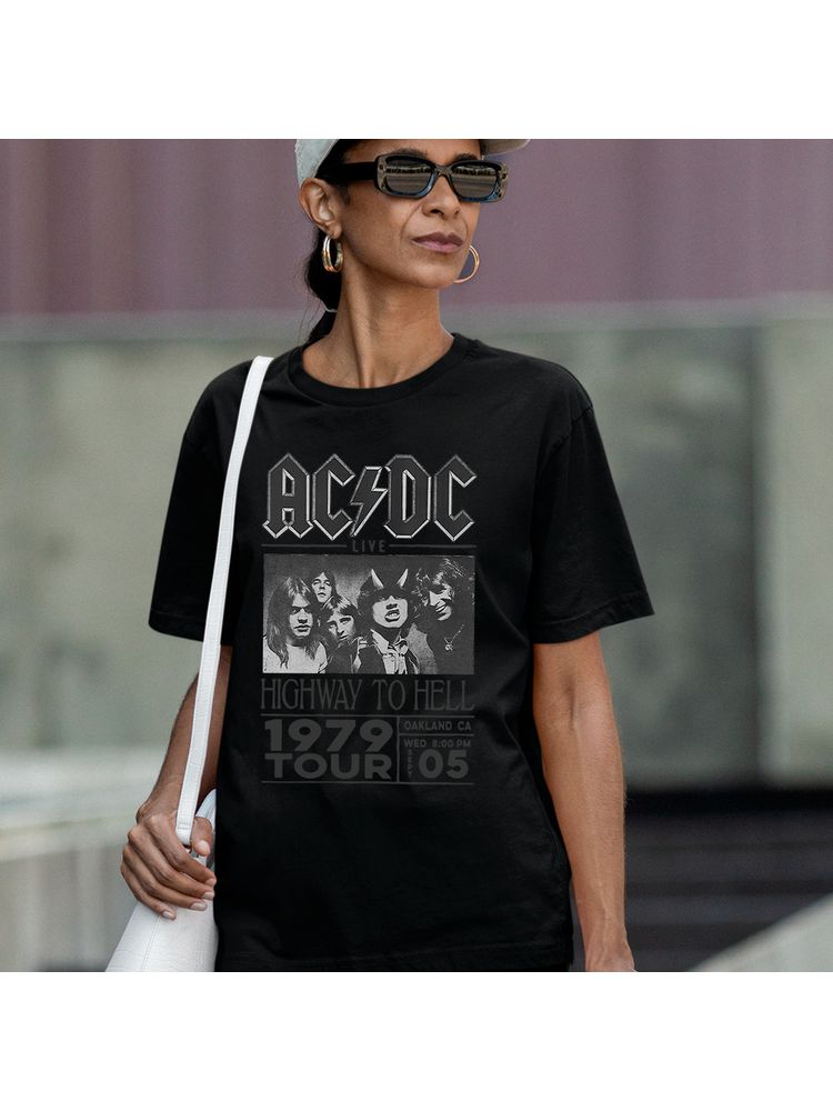 Camiseta Algodão Preta ACDC - Bronzo