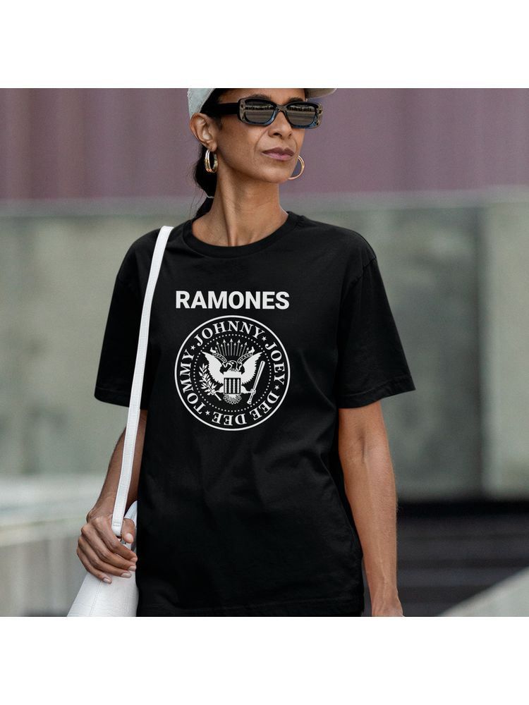 Camiseta Algodão Preta Ramones