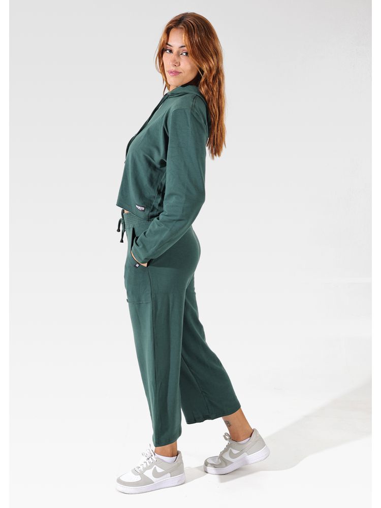 Calça Moletinho Pantacourt Verde Musgo