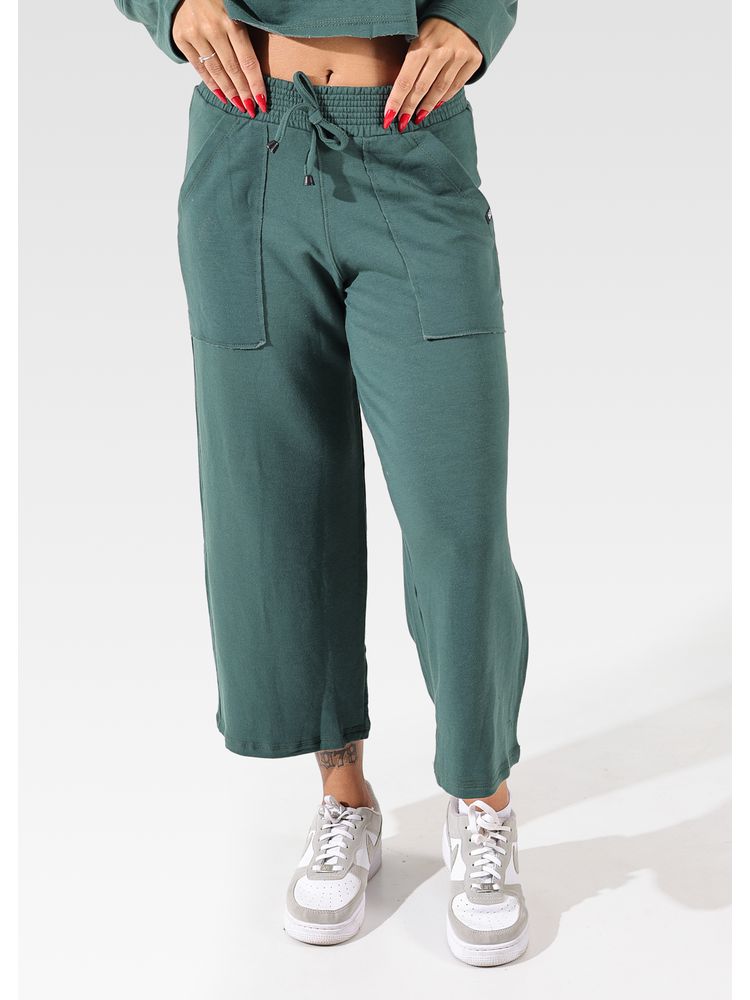 Calça Moletinho Pantacourt Verde Musgo