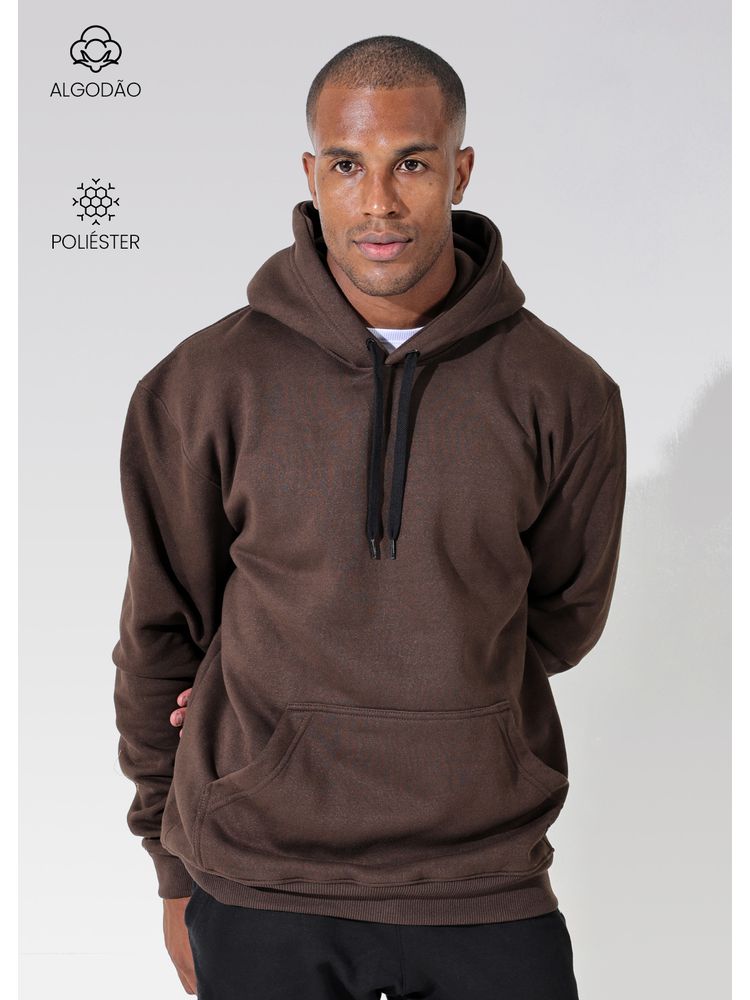 Moletom Canguru Masculino Mar... - Bronzo